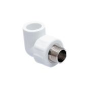 Угольник комбинированный PPR наружн. резьба 25х3/4 бел. RTP 10802