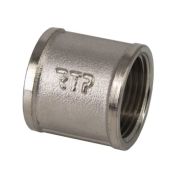 Муфта соединительная латунь внутр. резьба 1/2дюйм никель (инд. упак.) RTP 34905