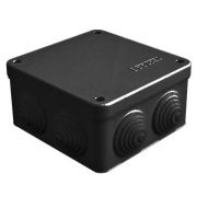 Коробка распределительная ОП 105х105х56мм IP54 7 выходов 4 гермоввода крышка на винтах материал - полипропилен черн. Epplast 110045