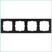 Рамка 4-м G-Classic черн. матов. soft touch Jasmart G1004PB