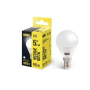 Лампа светодиодная G45 5Вт шар 4000К нейтр. бел. E14 450лм 230-240В IEK LLE-G45-5-230-40-E14