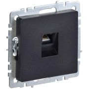 Розетка компьютерная СП RJ45 кат.5E BRITE РК10-БрЧ механизм черн. IEK BR-K10-1-K02