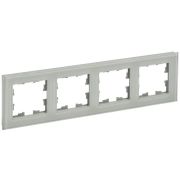 Рамка 4-м BRITE РУ-4-2-БрД стекло дым. IEK BR-M42-G-K30