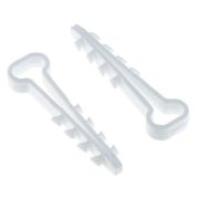 Дюбель-хомут d5х10мм для плоского кабеля белый (уп.100шт) PROxima EKF plc-cd1-5x10w